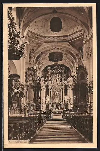 AK Gerlachsheim, Innenansicht der Kirche