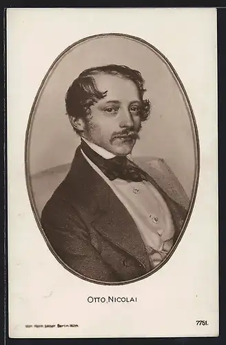 AK Portrait von Otto Nicolai, Komponist