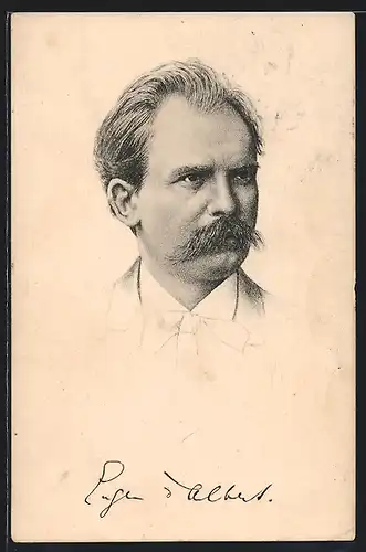 AK Komponist Eugen d'Albert im Portrait