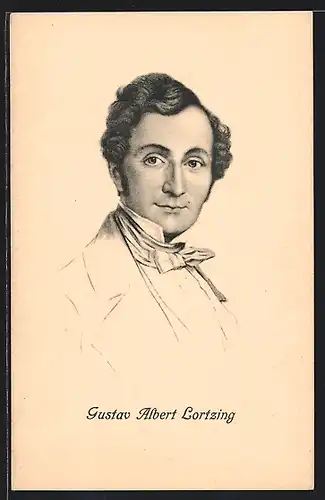 AK Gustav Albert Lortzing, Komponist, 1801-1851