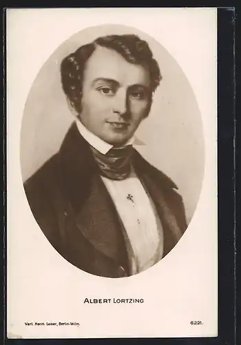 AK Portrait des Komponisten Albert Lortzing, 1801-1851