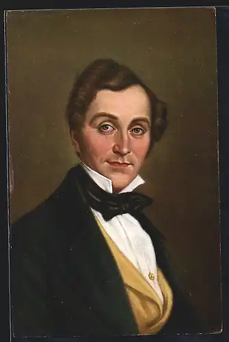 AK Portrait des Komponisten Albert Lortzing, 1801-1851