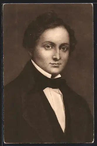 AK Portrait des Komponisten Albert Lortzing, 1801-1851