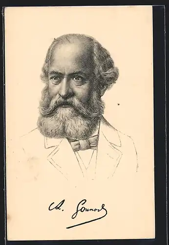 AK Porträt Komponist Charles Gounod (1818-1893)