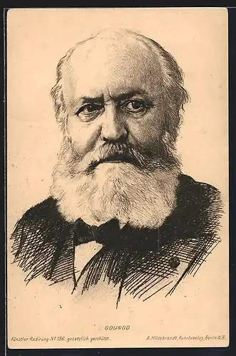 AK Portrait Gounod mit Vollbart in Anzug mit Fliege
