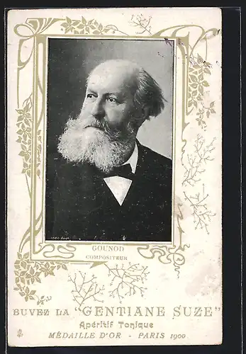 AK Portrait von Gounod mit weissem Vollbart