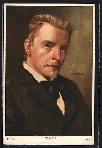 Künstler-AK Porträt Komponist Hugo Wolf