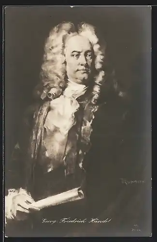 AK Portrait des Komponisten Georg Friedrich Händel