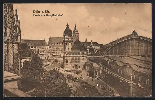 AK Köln a. Rh., Partie am Hauptbahnhof