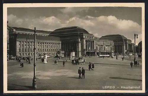 AK Leipzig, Blick zum Hauptbahnhof