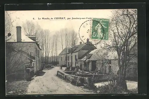 AK Cuissat, Le Moulin, Ortspartie mit Mühle