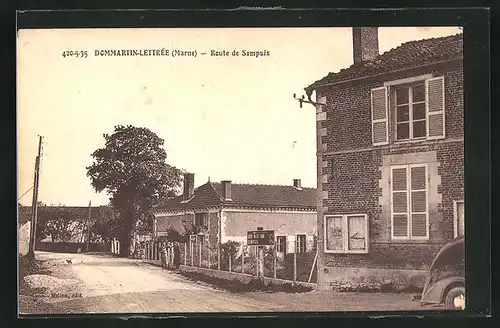 AK Dommartin-Lettrée, Route de Sompuis, Strassenpartie