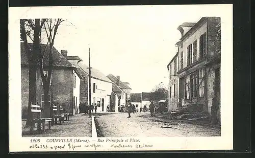 AK Courville, Rue Principale et Place