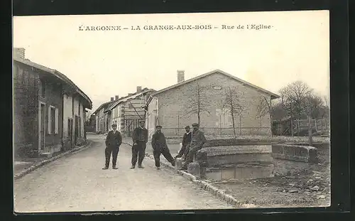 AK La Grange-Aux-Bois, Rue de l`Eglise