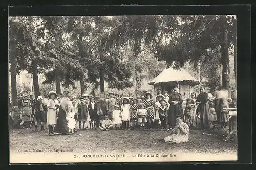 AK Joncherry-sur-Vesle, La Fête à la Chaumière