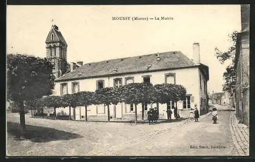 AK Moussy, La Mairie, Rathaus