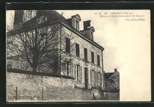 AK Crugny, Mairie et Ecole Communale de Garcons