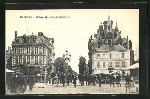 AK Épernay, Entrée de la Rue de Commerce