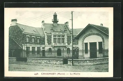 AK Chaumuzy, La Mairie, Rathaus