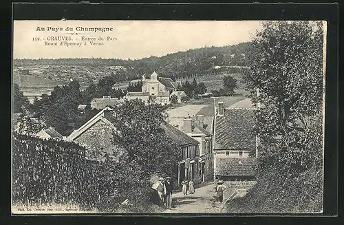 AK Grauves, Entrée du Pays Route d'Epernay á Bertus