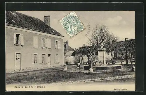 AK Jgny-le-Jard, La Fontaine