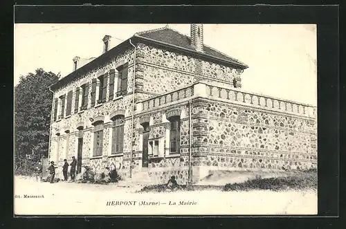 AK Herpont, La Mairie