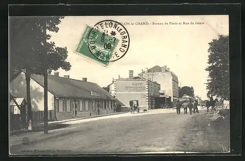 AK Mourmelon-le-Grand, Bureau de Poste et Rue du Génie