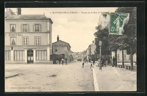 AK Mourmelon-le-Grand, Entrée de la Rue du Génie