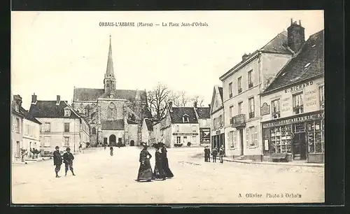 AK Orbais-l`Abbaye, La Place Jean-d`Orbais