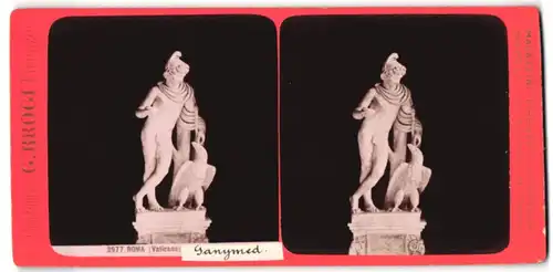 Stereo-Fotografie G. Brogi, Firenze, Ansicht Rom-Vatikan, Ganymed