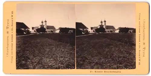 Stereo-Fotografie Gustav Liersch & Co., Berlin, Ansicht Benediktbeuern, Kloster