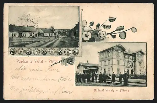 AK Vsetaty, Privor, Nádrazi