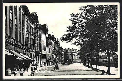 AK Teschen, Blick in die Bahnhofstrasse