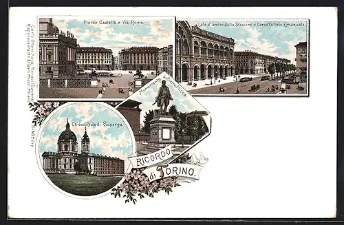 Lithographie Torino, Chiesa Reale di Superga, Monumento a Pietro Micca