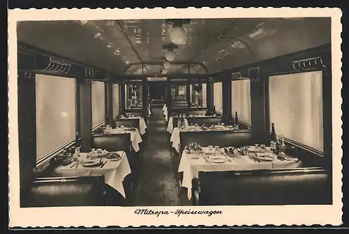 AK Mitropa, Speisewagen, Eisenbahn