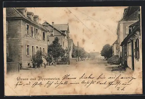 AK Appenweier, Strassenpartie mit Geschäft