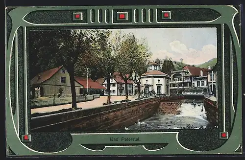 AK Bad Peterstal, Ortspartie, Passepartout