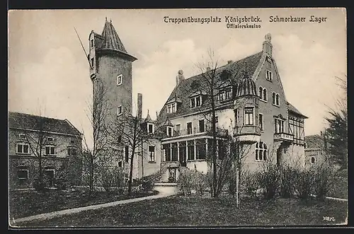 AK Königsbrück, Schmorkauer Lager, Truppenübungsplatz Königsbrück, Offizierskasino