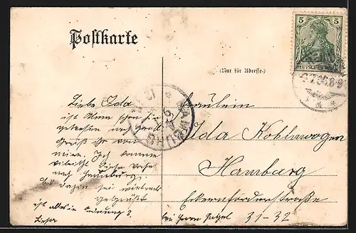 AK Reinbek, Kirche mit Strassenpartie