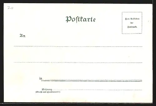 Passepartout-Lithographie Frankfurt a. M., Kaiserstrasse und Zoologischer Garten, Rosen