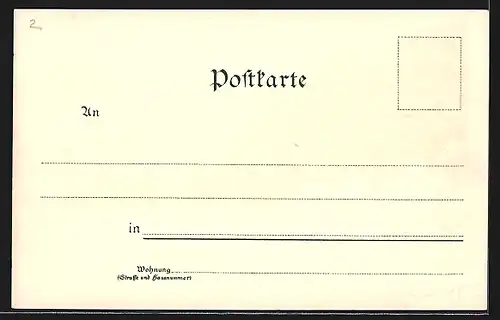 Lithographie Heidelberg, Totalansicht aus der Vogelschau