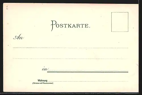 Lithographie Göppingen, Gasthaus zum Lamm, Panoramablick auf Hohenstaufen