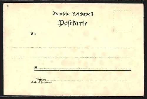 Lithographie Hildesheim, Andreasplatz, Panorama & 1000 jähr. Rosenstock