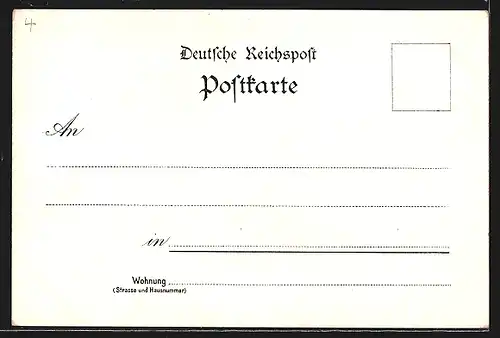 Lithographie Hildesheim, Strassenpartie am Andreasplatz