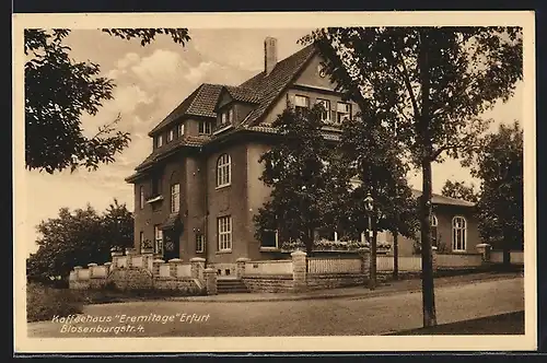 AK Erfurt, Gasthof Eremitage von Karl Silbermann, Blosenburgstrasse 4