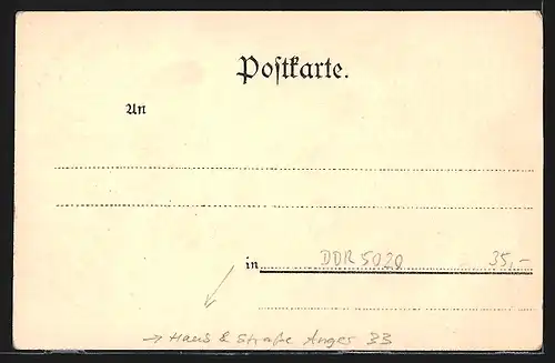 AK Erfurt, Bismarcks Parlaments-Wohnung, Gedenktafel