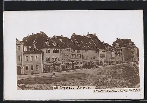AK Erfurt, Strasse am Anger mit Cafe Wien