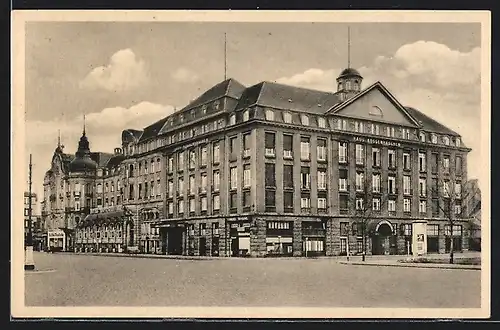 AK Erfurt, Bahnhofsplatz mit Hotel Kossenhaschen