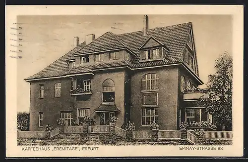 AK Erfurt, Gasthof Eremitage, Epinay-Strasse 88