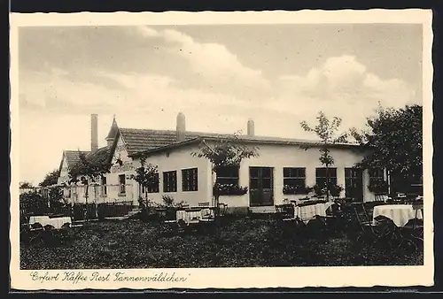 AK Erfurt, Cafe und Restaurant Tannenwäldchen von Rich. Kühhirt